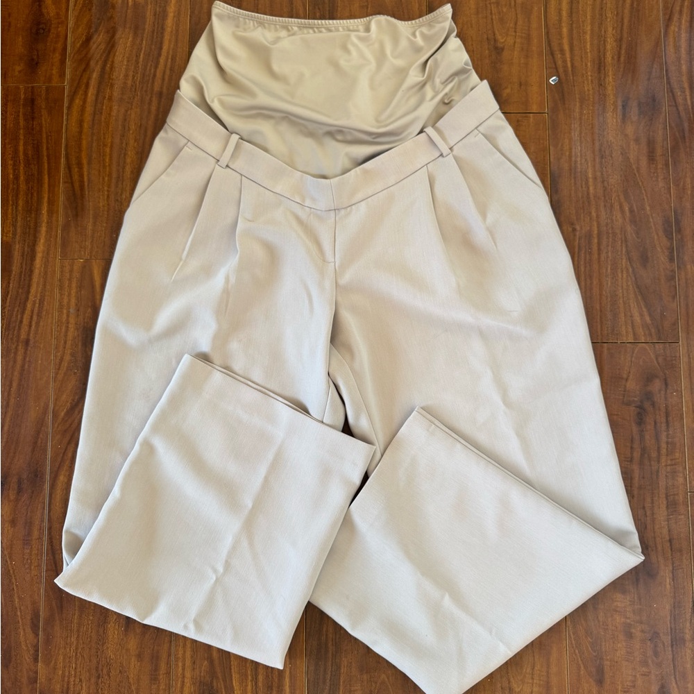Abercrombie & Fitch Cream Wide Leg Pants